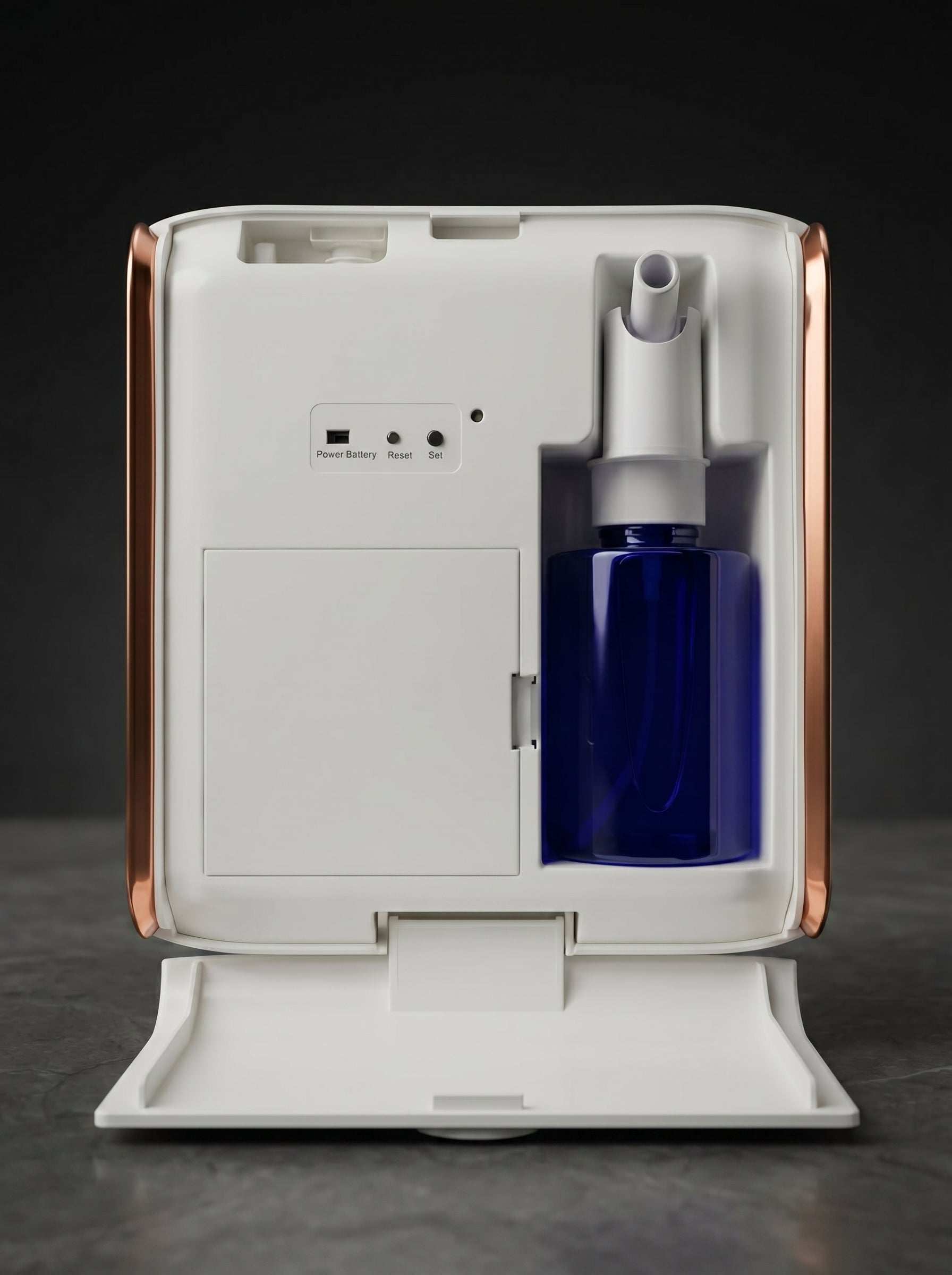 Difuzor Barrano Puro White interior cu flacon esenta si panou control