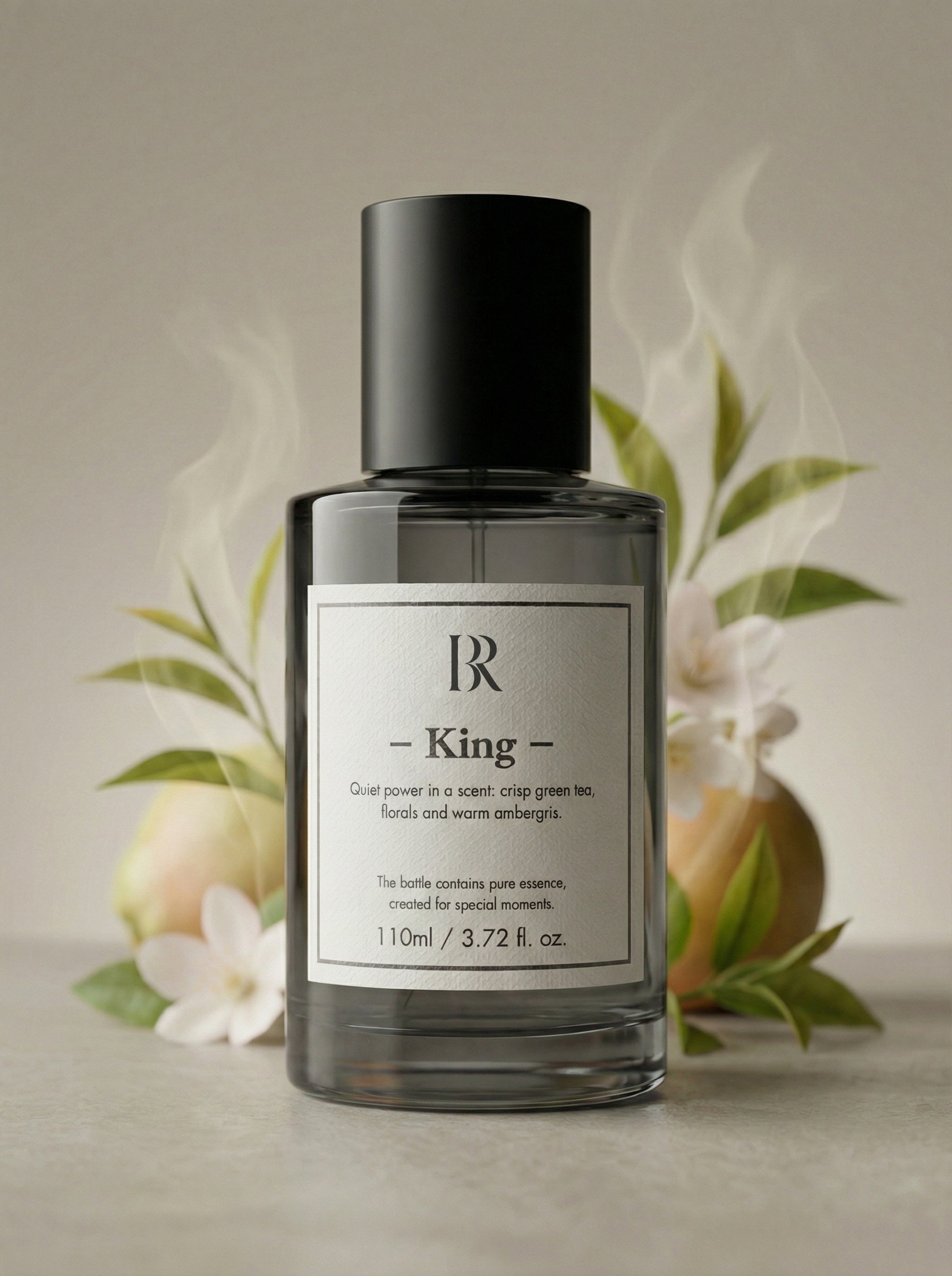 King esenta parfum nobil Barrano - iasomie ceai verde ambra chiparos IFRA