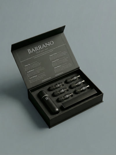 Nero difuzor parfum auto premium Barrano - 6 esente signature incluse clip AC